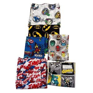 Marvel & DC Superhero Fabric Scraps Assortment Crafting Sewing Projects